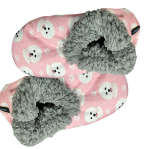 Bichon Frise Slippers - Super Soft and Comfortable - One Size Fits Most - Cozy House Slippers - Non Skid Bottom - perfect for “Bichon Frise gifts”
