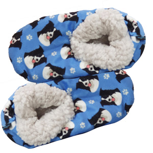 Border Collie Slippers - Super Soft and Comfortable - One Size Fits Most - Cozy House Slippers - Non Skid Bottom - perfect for “Border Collie gifts”
