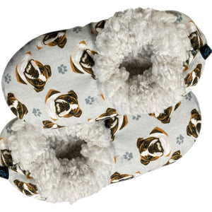Bulldog Slippers - Super Soft and Comfortable - One Size Fits Most - Cozy House Slippers - Non Skid Bottom - perfect for “Bulldog gifts”