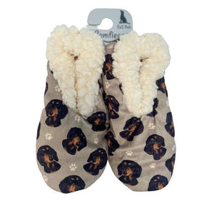 Black Dachshund Slippers - Super Soft and Comfortable - One Size Fits Most - Cozy House Slippers - Non Skid Bottom - perfect for “Black Dachshund gifts”