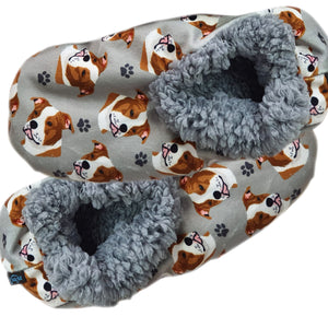 Pitbull Slippers - Super Soft and Comfortable - One Size Fits Most - Cozy House Slippers - Non Skid Bottom - perfect for “Pitbull gifts”