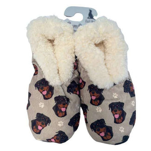 Rottweiler Slippers - Super Soft and Comfortable - One Size Fits Most - Cozy House Slippers - Non Skid Bottom - perfect for “Rottweiler gifts”