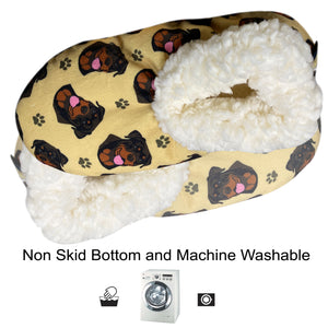 Rottweiler Slippers - Super Soft and Comfortable - One Size Fits Most - Cozy House Slippers - Non Skid Bottom - perfect for “Rottweiler gifts”