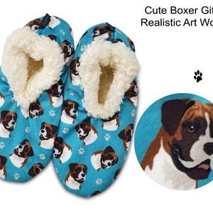 Boxer Slippers - Super Soft and Comfortable - One Size Fits Most - Cozy House Slippers - Non Skid Bottom - perfect for “Boxer gifts”