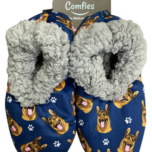 German Shepherd Slippers - Super Soft and Comfortable - One Size Fits Most - Cozy House Slippers - Non Skid Bottom - perfect for “German Shepherd gifts”