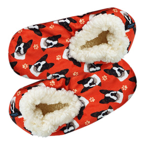Boston Terrier Slippers - Super Soft and Comfortable - One Size Fits Most - Cozy House Slippers - Non Skid Bottom - perfect for “Boston Terrier gifts”