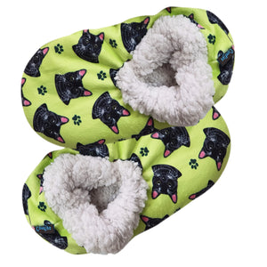 Black Cat Slippers - Super Soft and Comfortable - One Size Fits Most - Cozy House Slippers - Non Skid Bottom - perfect for “Black Cat gifts”