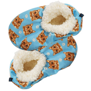 Orange Tabby Slippers - Super Soft and Comfortable - One Size Fits Most - Cozy House Slippers - Non Skid Bottom - perfect for “Orange Tabby gifts”