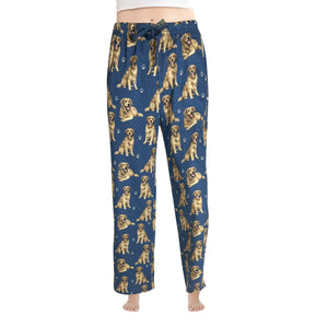 Golden Retriever Pajama Bottoms - Unisex Cotton Blend – Super Soft and Comfortable – Perfect for Golden Retriever Gifts