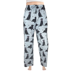 Black Lab Pajama Bottoms - Unisex Cotton Blend – Super Soft and Comfortable – Perfect for Black Lab Gifts