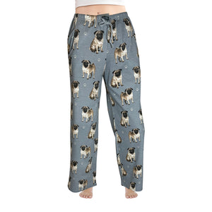 Pug Pajama Bottoms - Unisex Cotton Blend – Super Soft and Comfortable – Perfect for Pug Gifts