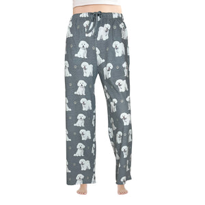 Bichon Frise Pajama Bottoms - Unisex Cotton Blend – Super Soft and Comfortable – Perfect for Bichon Frise Gifts