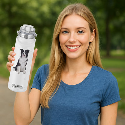 Border Collie Water Bottle