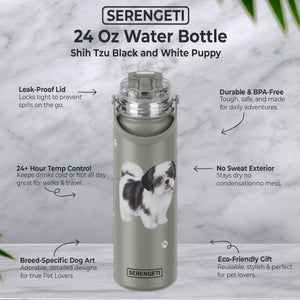 Shih Tzu black Water Bottle
