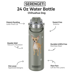 Chihuahua tan Water Bottle