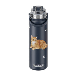 Tabby Orange Cat Water Bottle