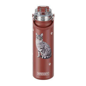 Tabby Silver Cat Water Bottle