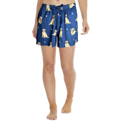 Golden Retriever print women’s summer shorts with pockets – comfy and breathable pet lover gift for dog moms