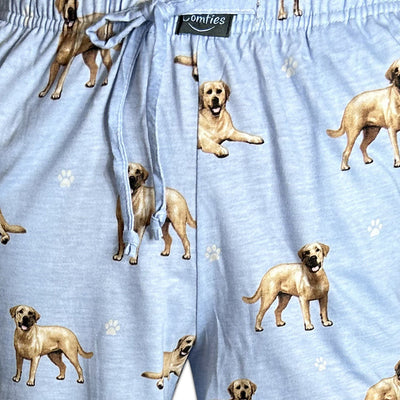 Labrador Yellow Women’s Summer Shorts – Soft Lounge Shorts with Pockets – Pet Lover Gift – Lightweight & Comfy Dog Print Shorts