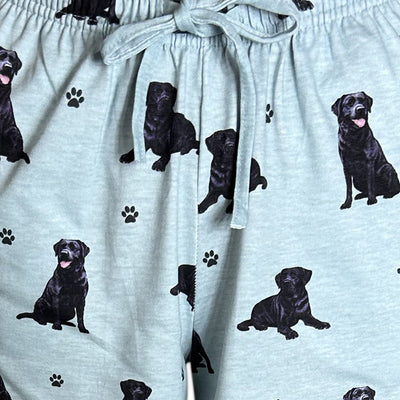 Labrador Black Women’s Summer Shorts – Soft Lounge Shorts with Pockets – Pet Lover Gift – Lightweight & Comfy Dog Print Shorts