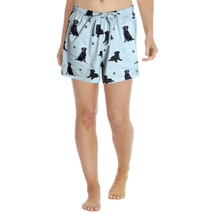 Labrador Black print women’s summer shorts with pockets – comfy and breathable pet lover gift for dog moms