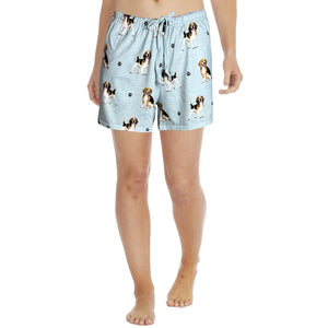 Beagle print women’s summer shorts with pockets – comfy and breathable pet lover gift for dog moms