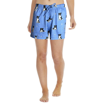 Border Collie print women’s summer shorts with pockets – comfy and breathable pet lover gift for dog moms