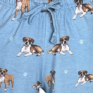 Boxer Women’s Summer Shorts – Soft Lounge Shorts with Pockets – Pet Lover Gift – Lightweight & Comfy Dog Print Shorts