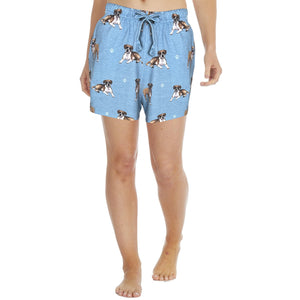 Boxer print women’s summer shorts with pockets – comfy and breathable pet lover gift for dog moms