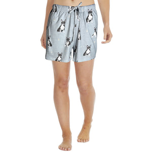 Boston Terrier print women’s summer shorts with pockets – comfy and breathable pet lover gift for dog moms