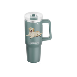 Yellow Labrador 40 Oz Tumbler with Handle