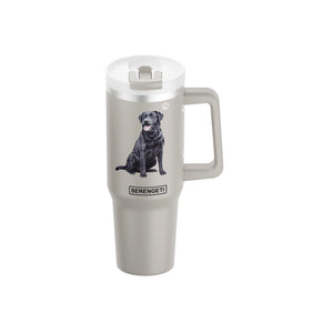 Black Labrador 40 Oz Tumbler with Handle
