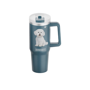 Bichon Frise 40 oz Tumbler with Handle