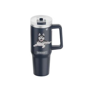 Siberian Husky 40 oz Tumbler with Handle