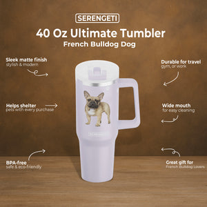 French Bulldog 40 Oz Ultimate Tumbler