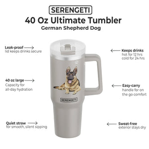 German Shepherd 40 Oz Ultimate Tumbler