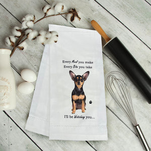 Chihuahua black Kitchen Towel