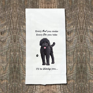 Labradoodle dark Kitchen Towel