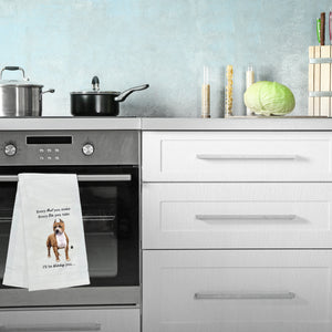 Pit Bull brindle & White Kitchen Towel