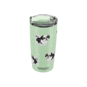 Black and white shih tzu 20 Oz Serengeti Tumbler