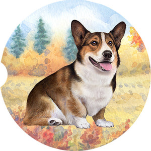 Welsh Corgi Sitting car coaster