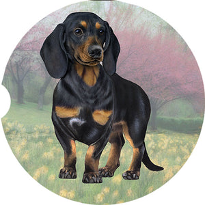 Dachshund black car coaster