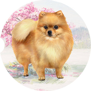 Pomeranian Standing car coaster