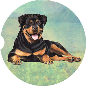 Rottweiler Laying car coaster