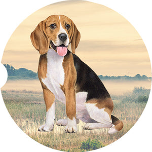 Beagle Sitting car coaster