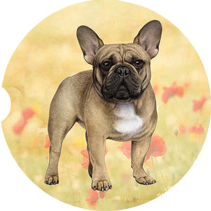 French Bulldog Fawn Standing car coaster