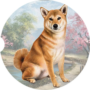 shiba inu Sitting car coaster