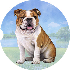 Bulldog Sitting car coaster