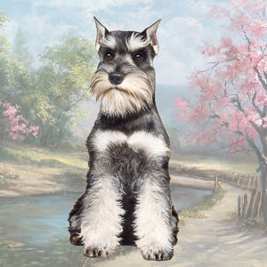 Schnauzer Square Coaster