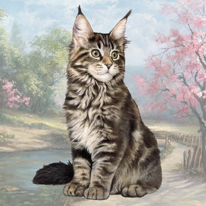 Maine Coon Square Coaster